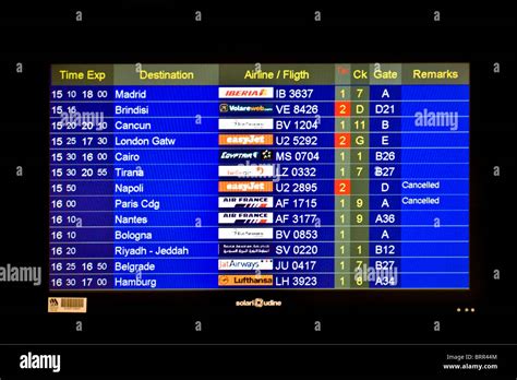 Information on arrivals and departures .
